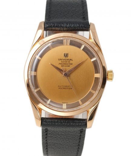 RÉSERVÉE Universal Genève - Polerouter De Luxe 18k 1956 Ref 10357-1